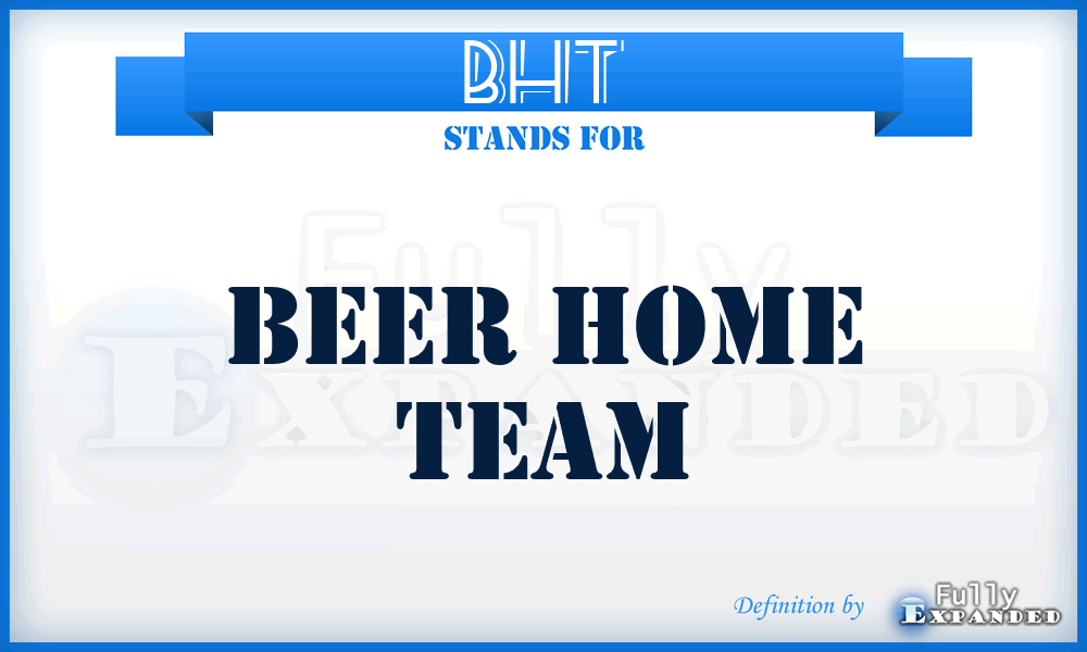 BHT - Beer Home Team