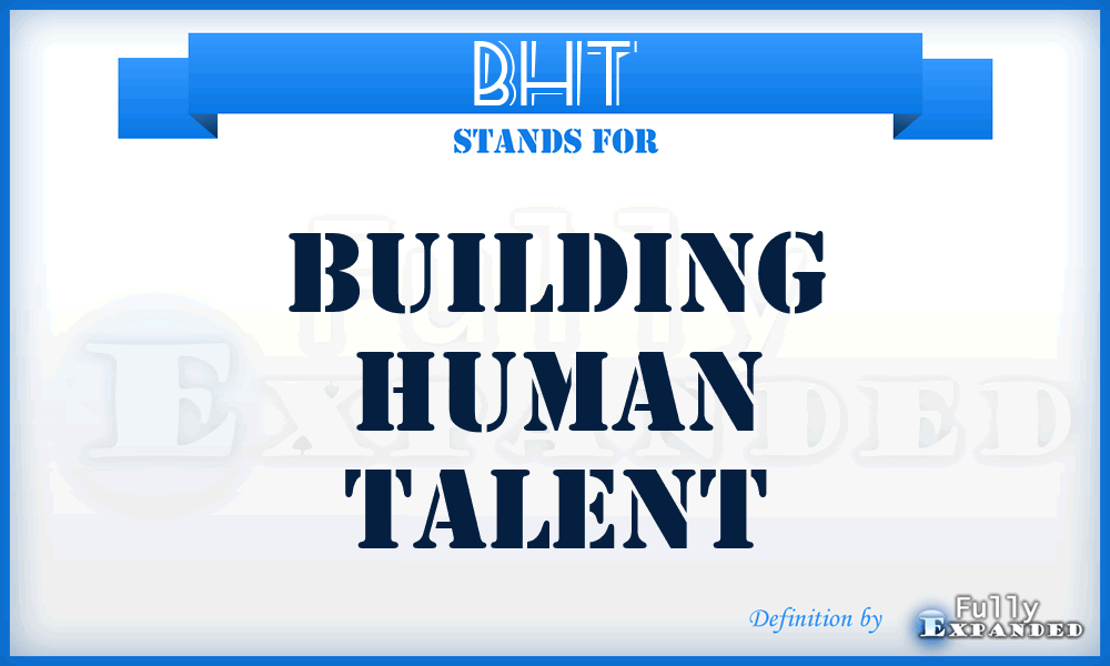BHT - Building Human Talent