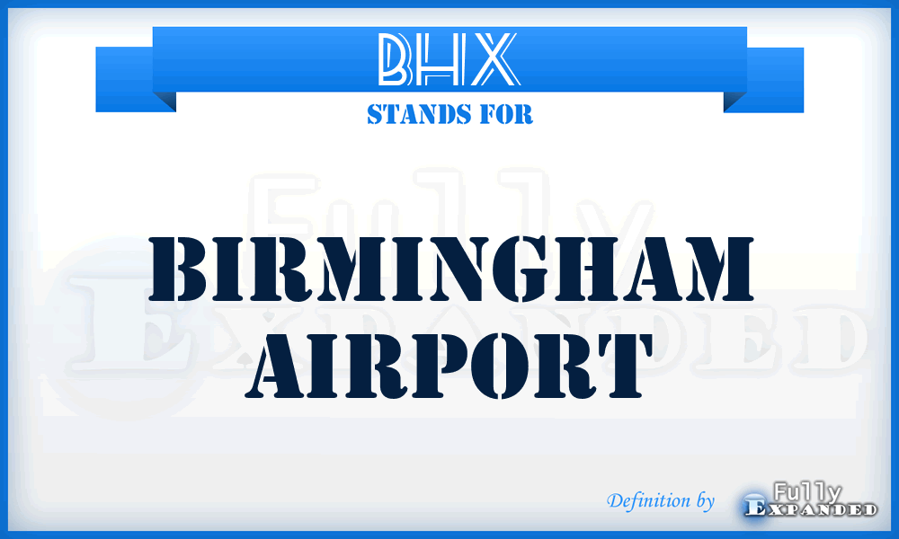 BHX - Birmingham airport