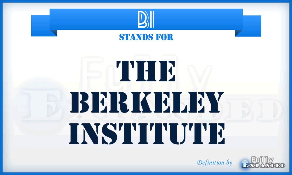 BI - The Berkeley Institute