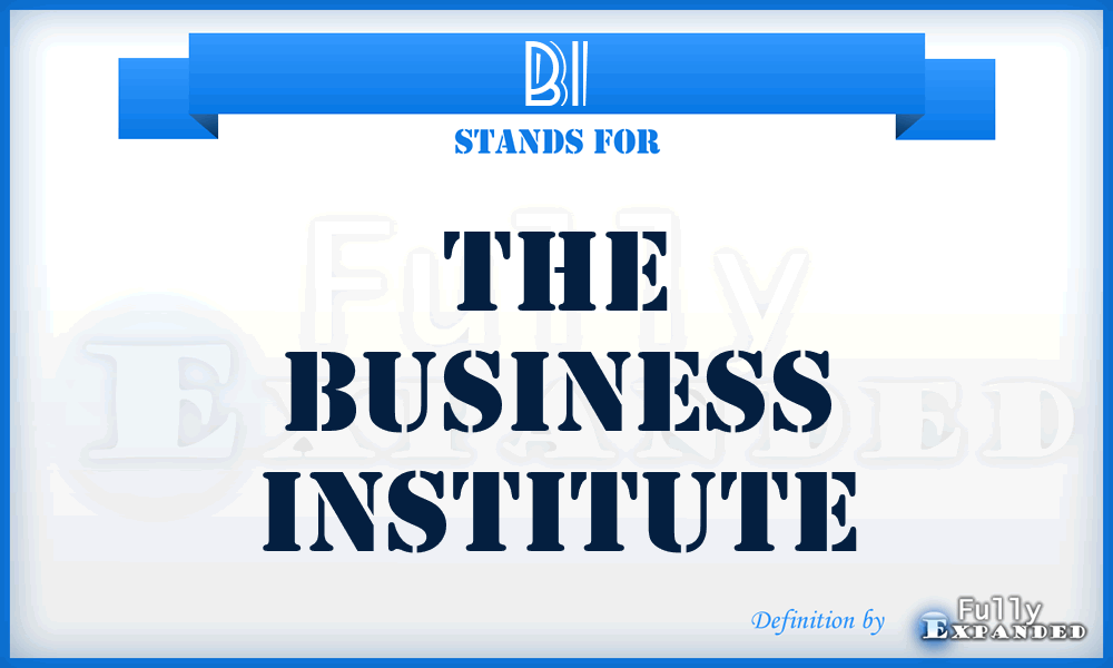 BI - The Business Institute