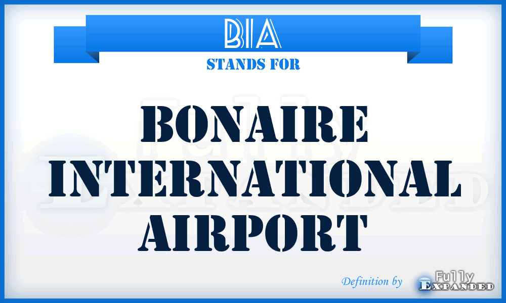 BIA - Bonaire International Airport