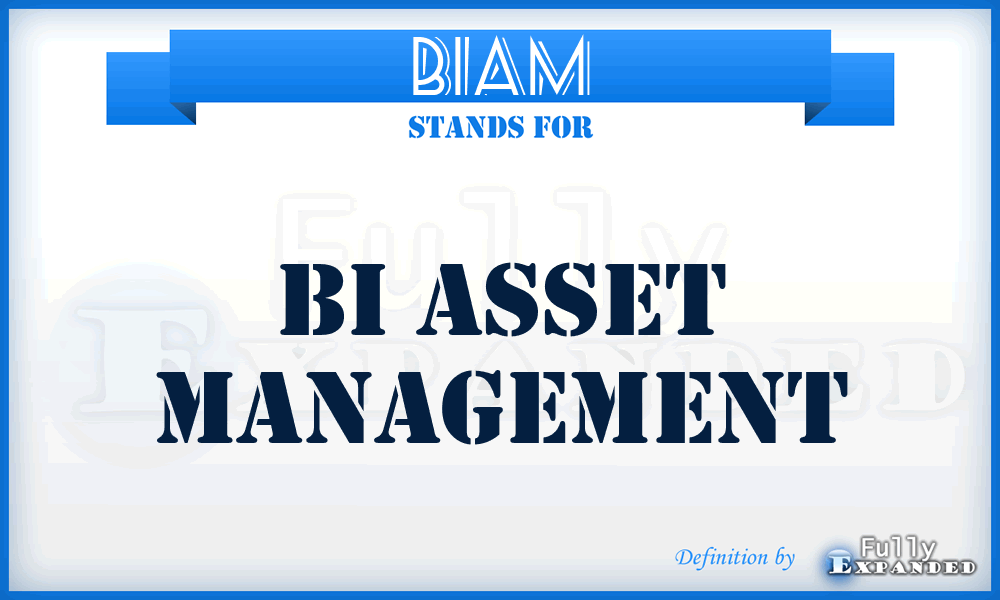 BIAM - BI Asset Management