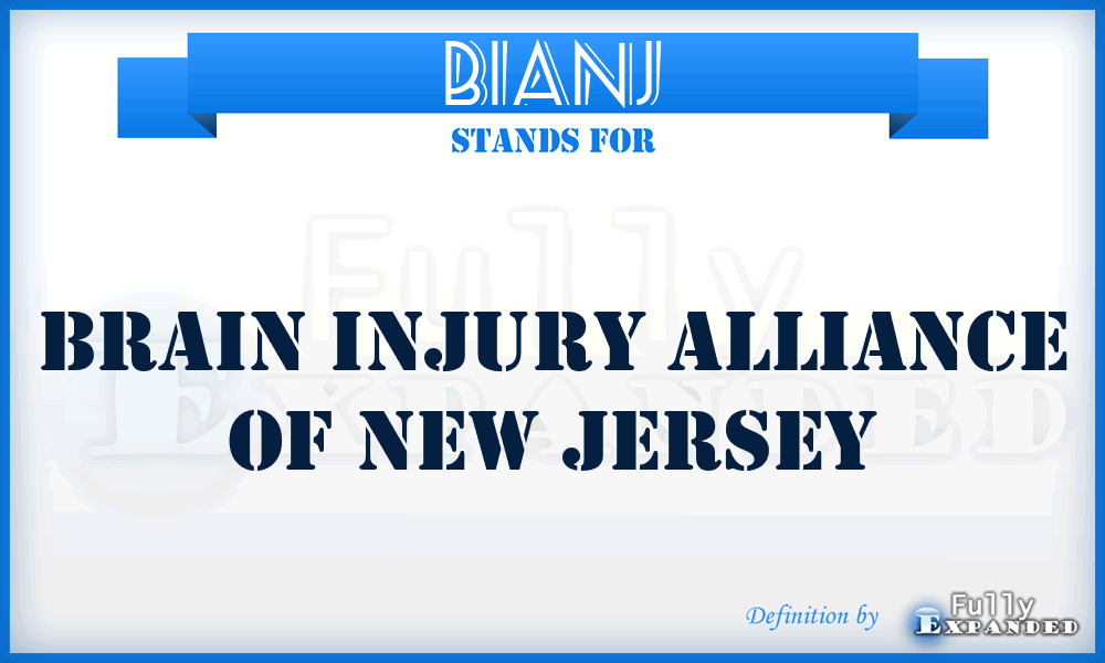 BIANJ - Brain Injury Alliance of New Jersey