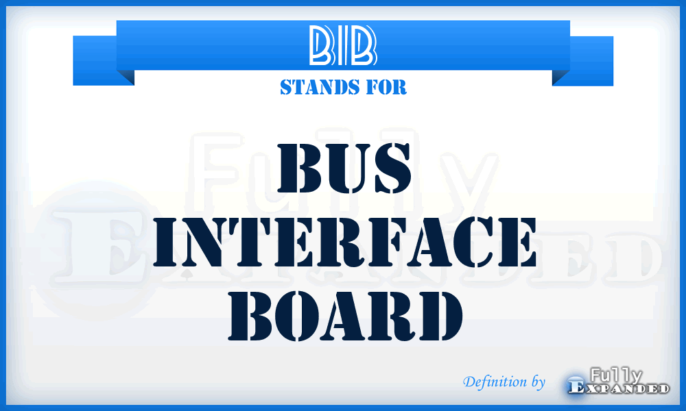 BIB - bus interface board