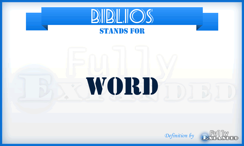 BIBLIOS - Word