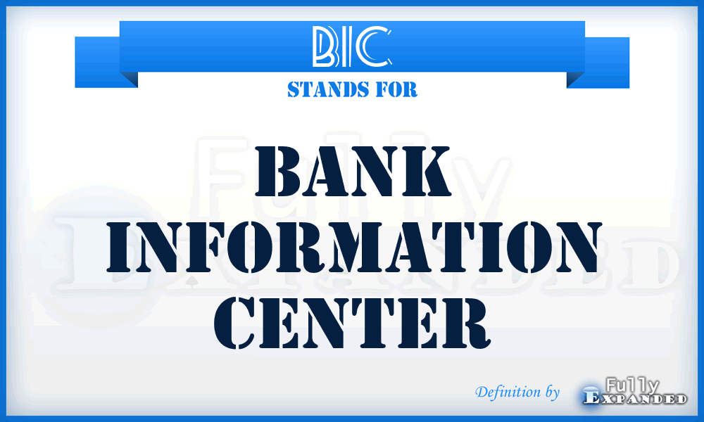 BIC - Bank Information Center