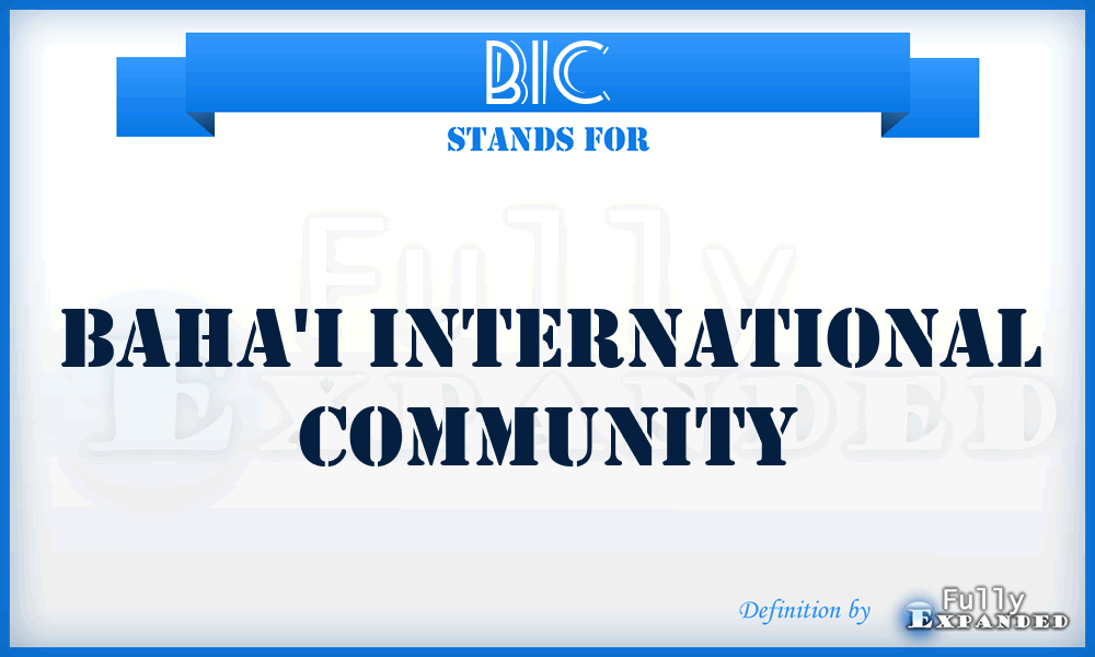 BIC - Baha'i International Community