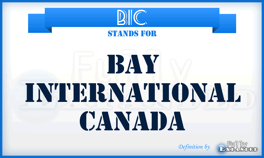 BIC - Bay International Canada