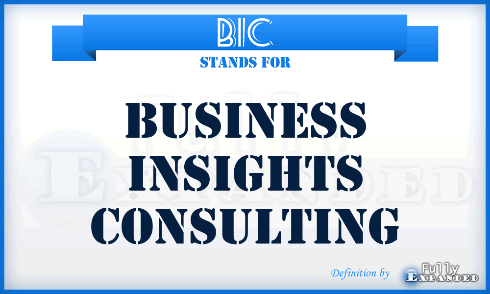 BIC - Business Insights Consulting