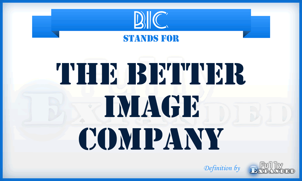 BIC - The Better Image Company