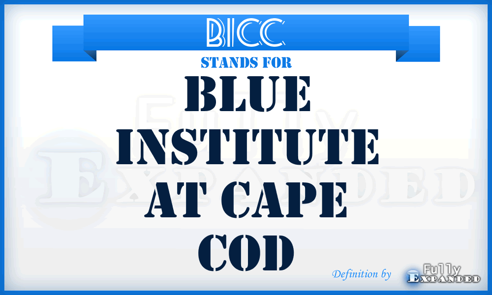 BICC - Blue Institute at Cape Cod
