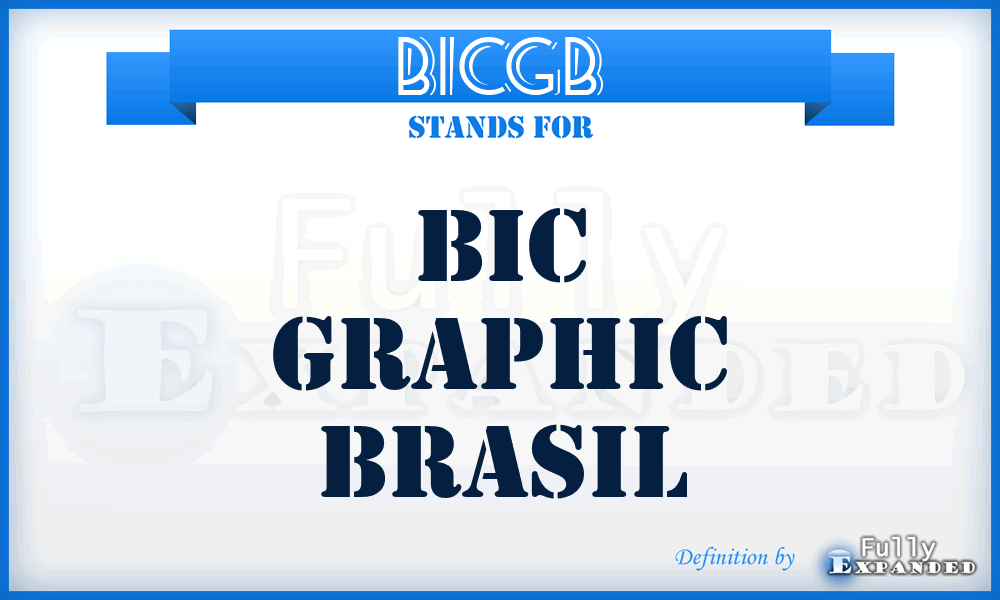 BICGB - BIC Graphic Brasil