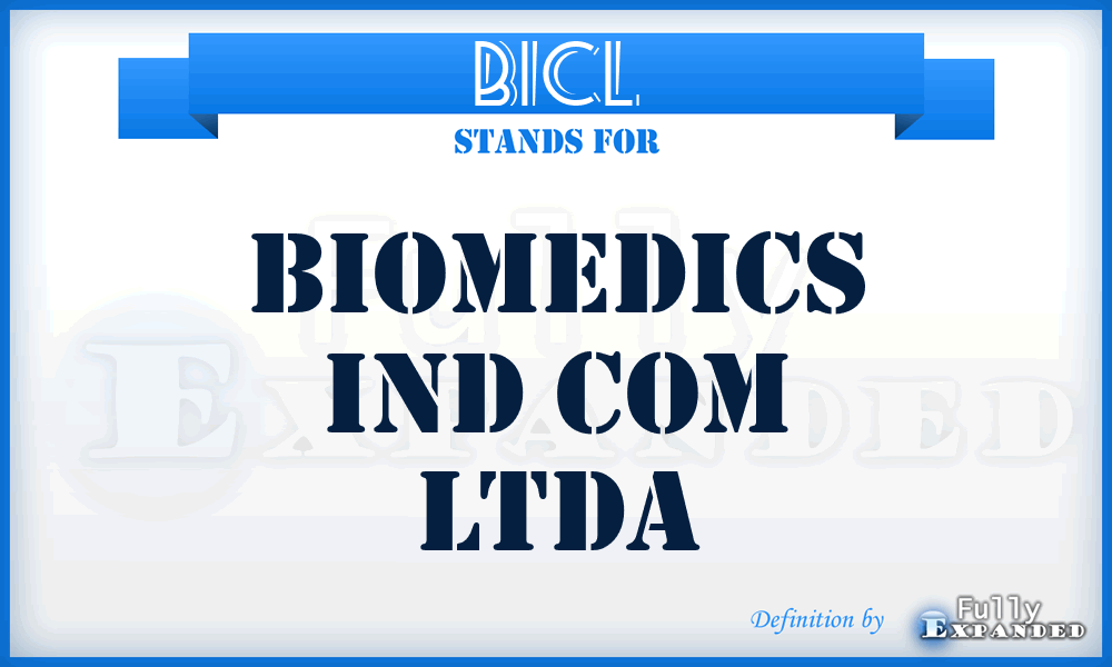BICL - Biomedics Ind Com Ltda