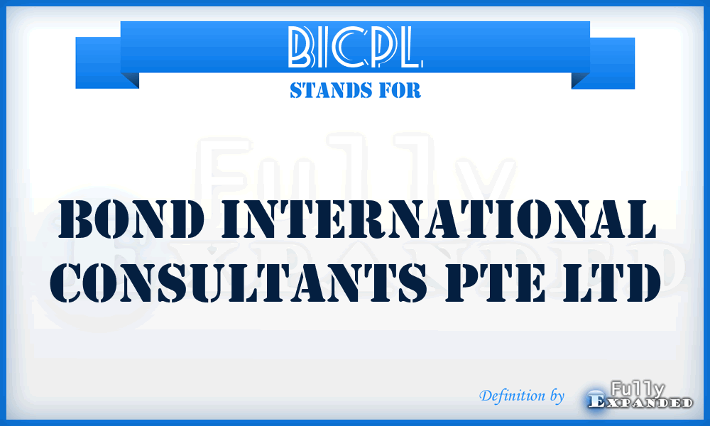 BICPL - Bond International Consultants Pte Ltd