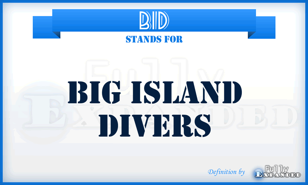 BID - Big Island Divers
