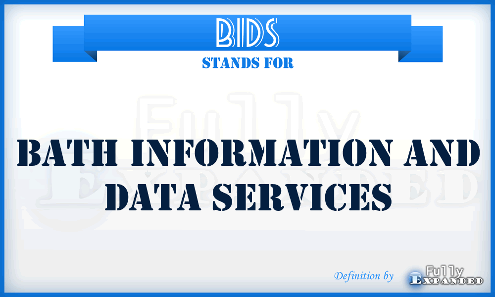 BIDS - Bath Information and Data Services