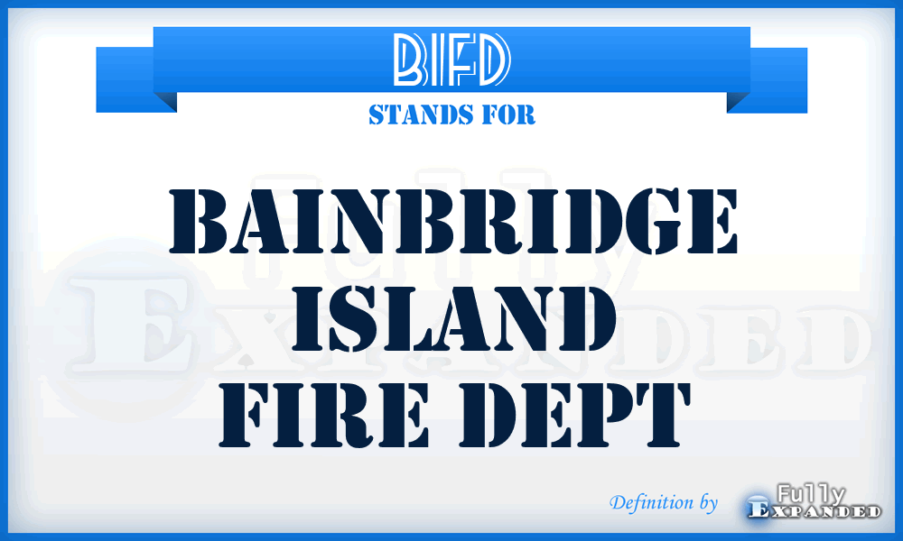 BIFD - Bainbridge Island Fire Dept