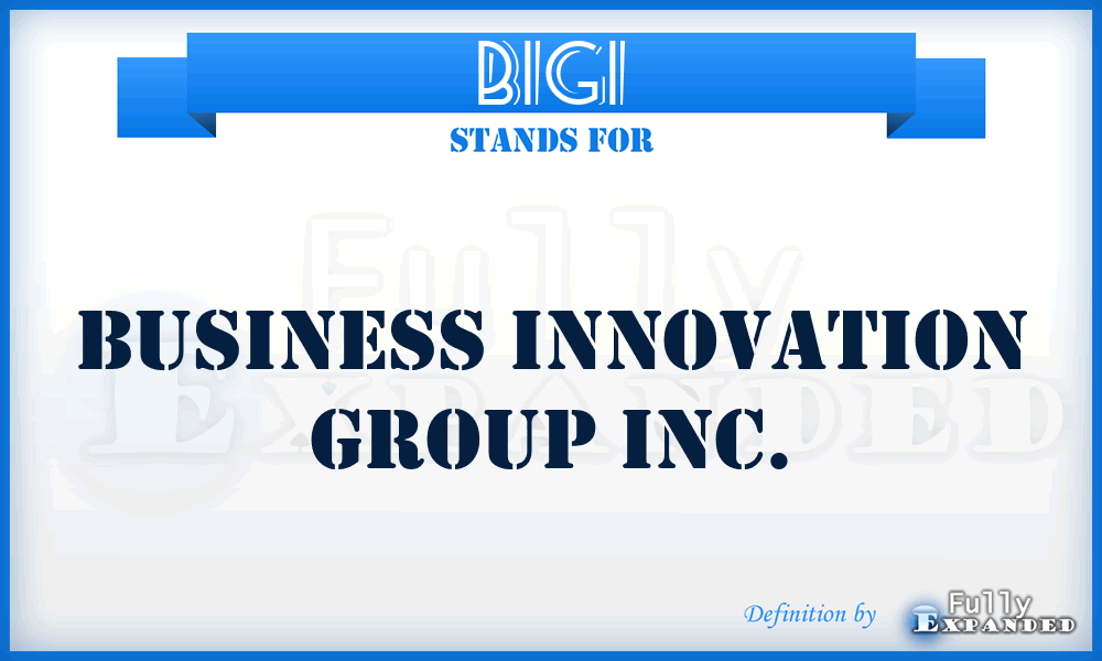 BIGI - Business Innovation Group Inc.