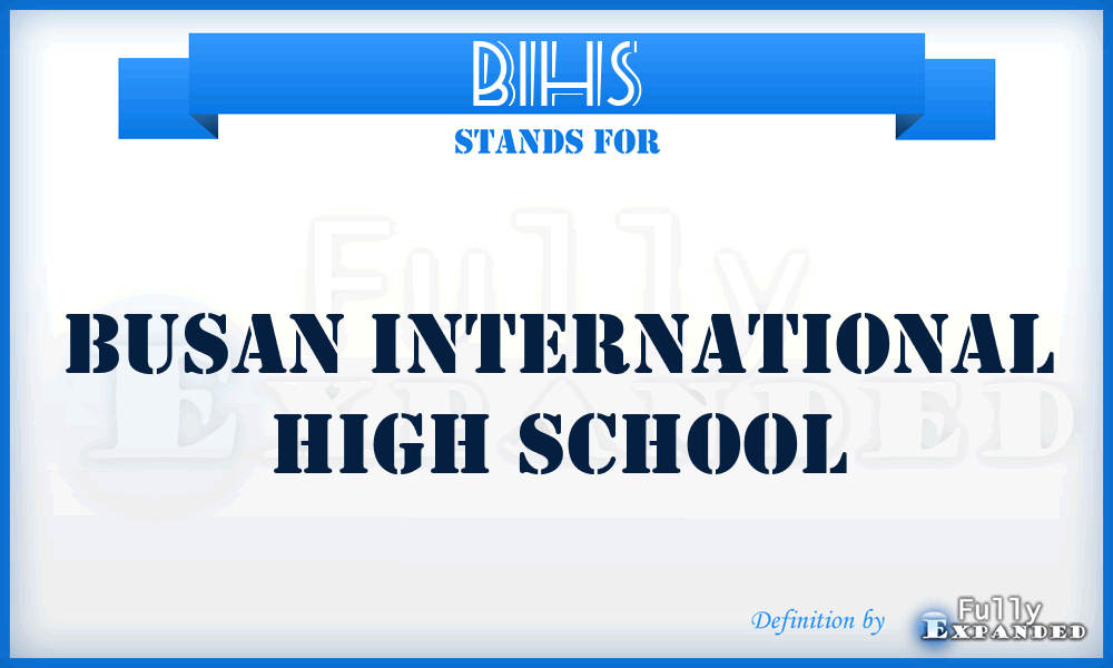 BIHS - Busan International High School