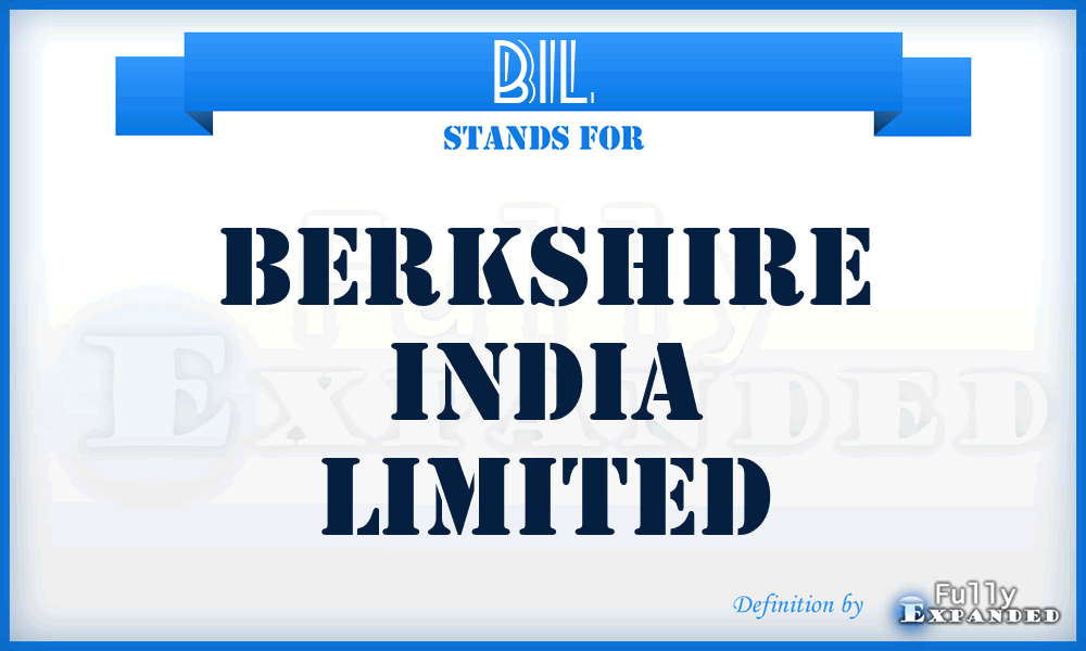 BIL - Berkshire India Limited