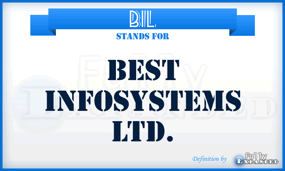 BIL - Best Infosystems Ltd.