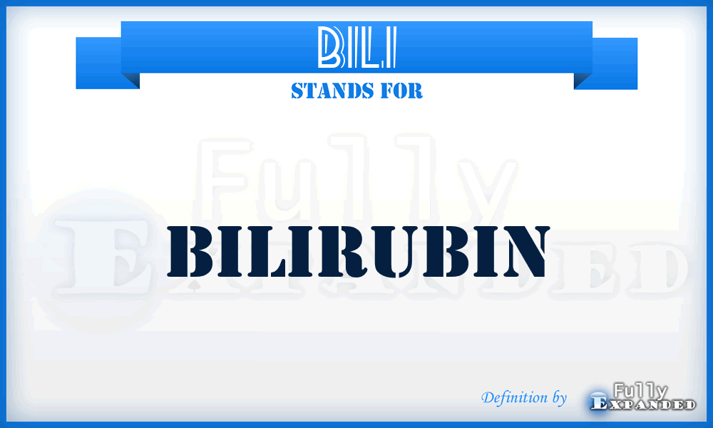 BILI - Bilirubin