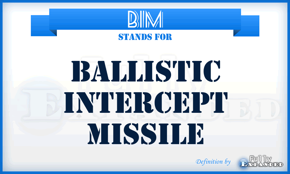 BIM - Ballistic Intercept Missile