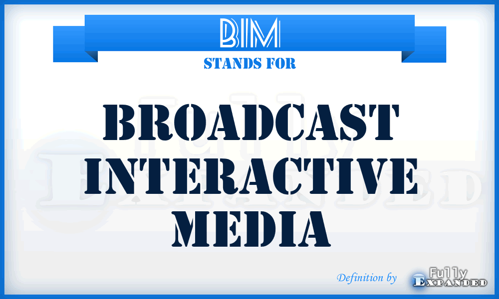 BIM - Broadcast Interactive Media