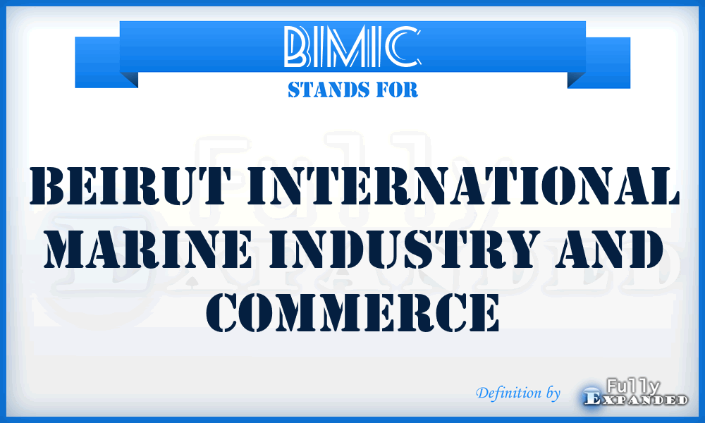 BIMIC - Beirut International Marine Industry and Commerce