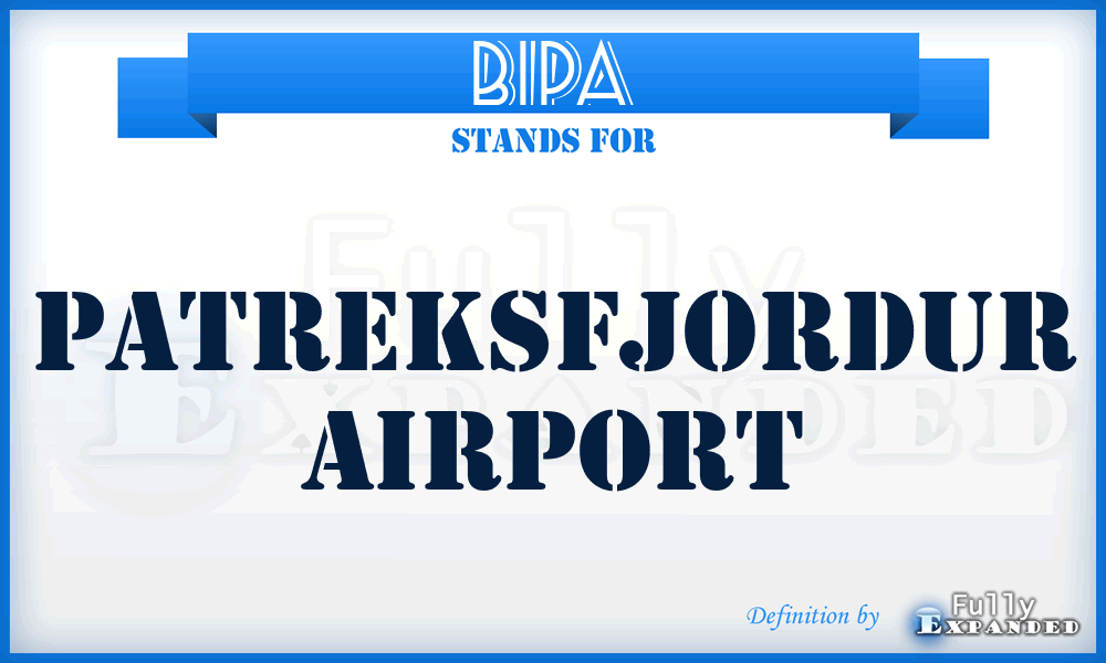 BIPA - Patreksfjordur airport