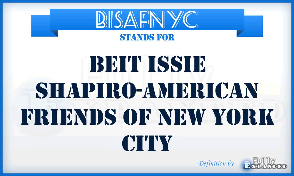BISAFNYC - Beit Issie Shapiro-American Friends of New York City