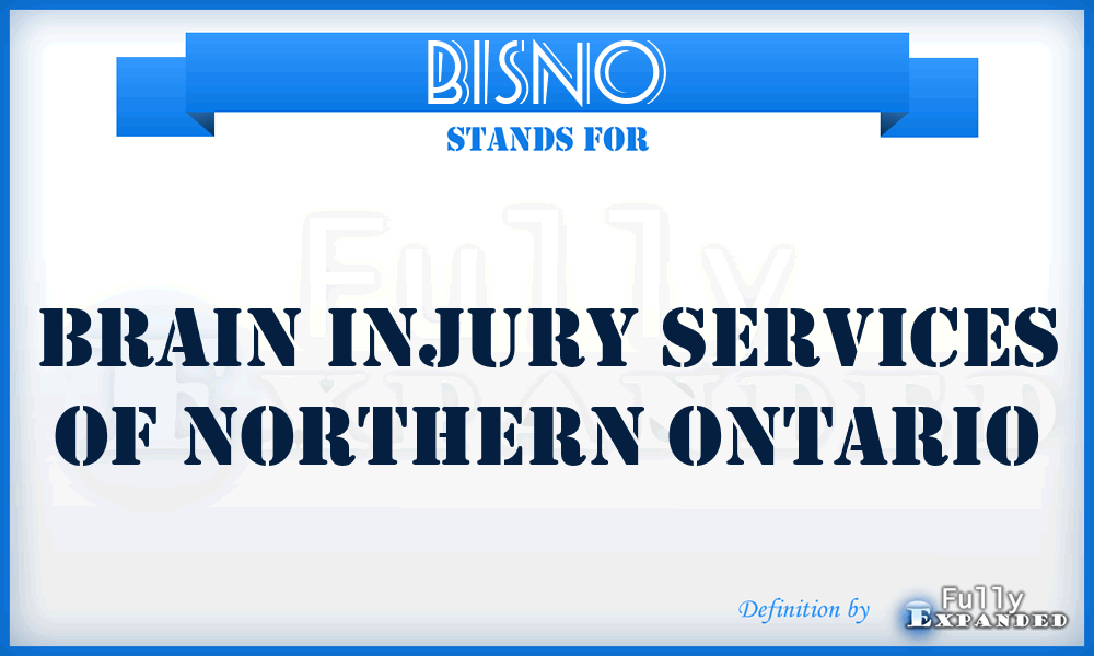 BISNO - Brain Injury Services of Northern Ontario