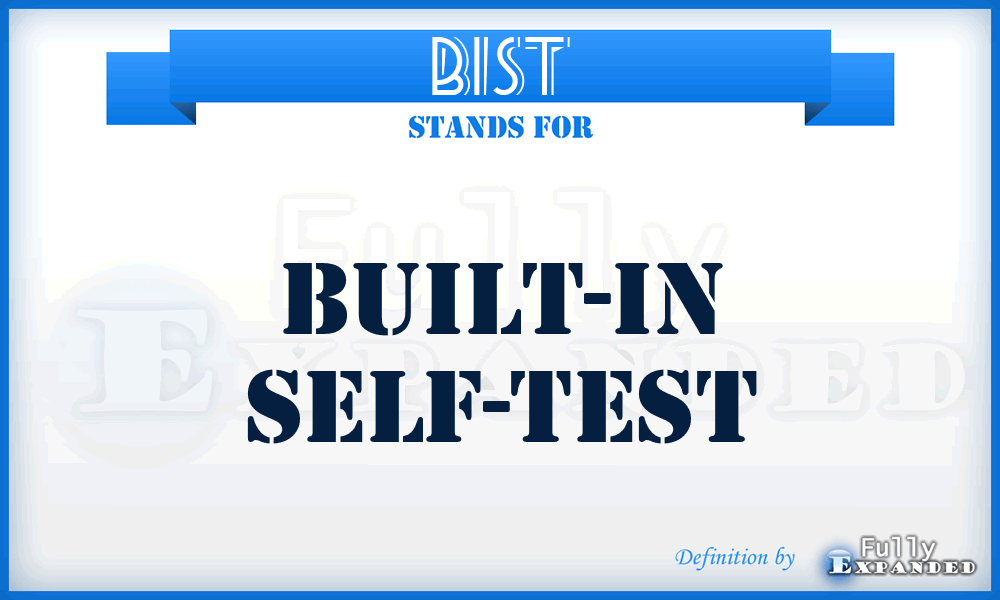 BIST - built-in self-test