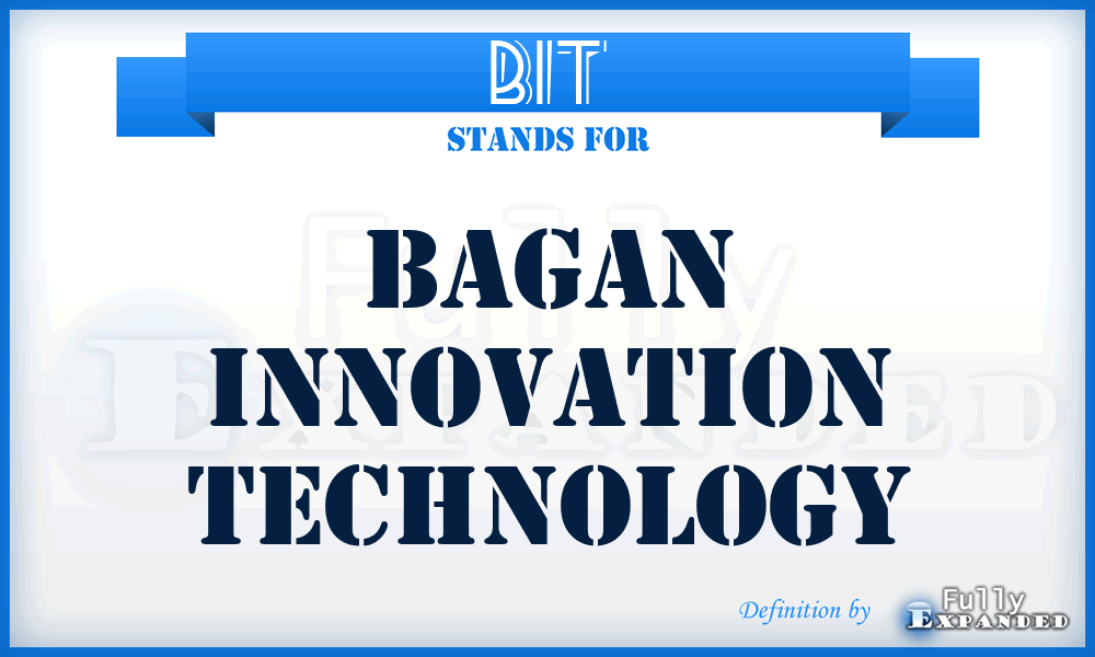 BIT - Bagan Innovation Technology
