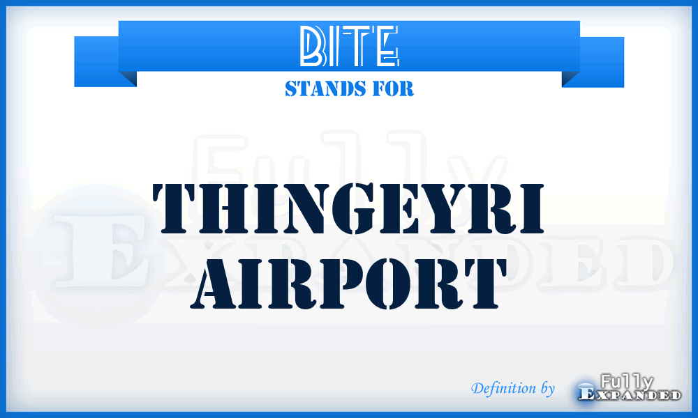 BITE - Thingeyri airport