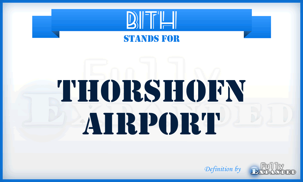 BITH - Thorshofn airport