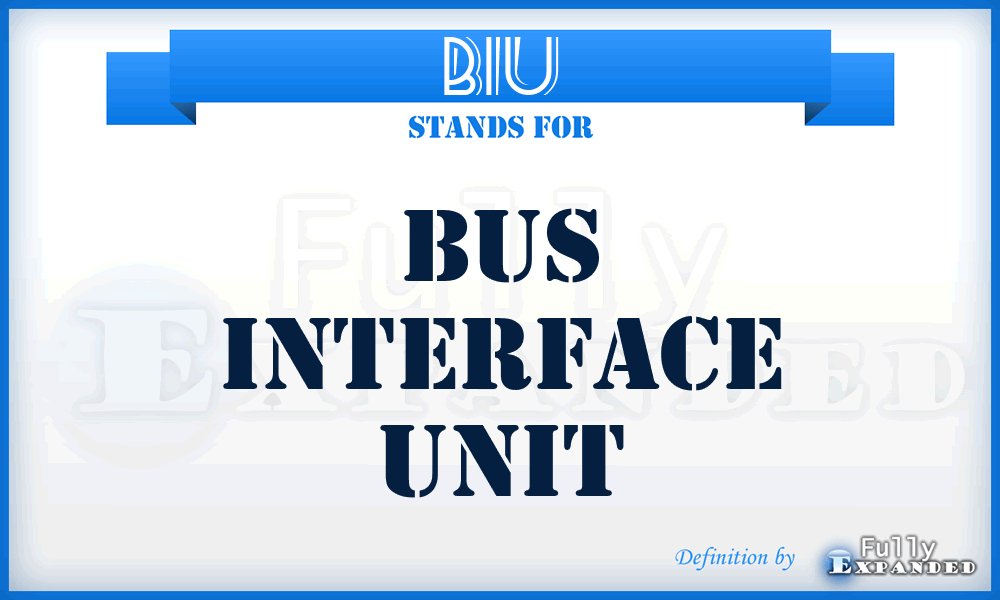 BIU - Bus Interface Unit