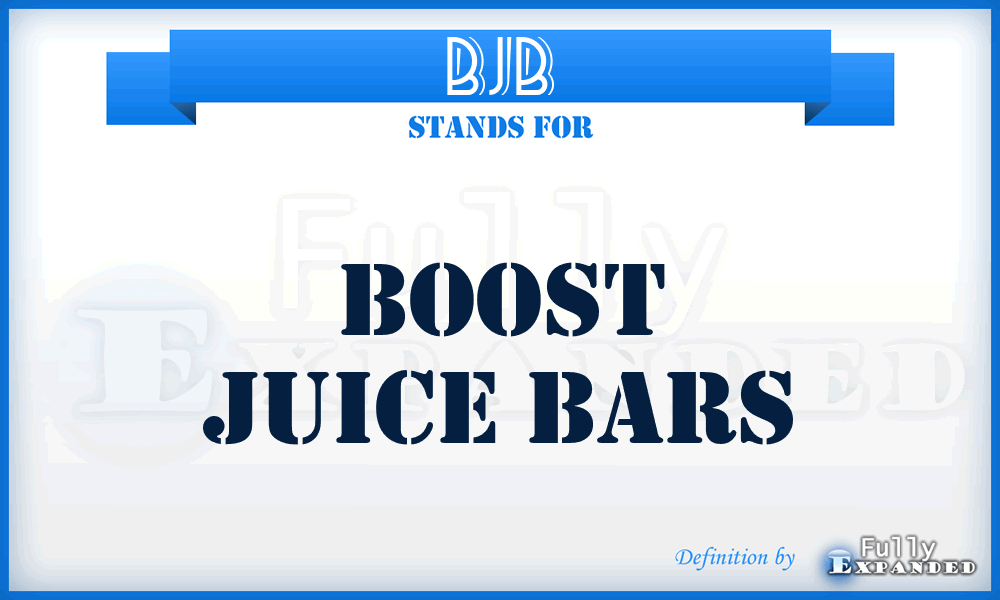 BJB - Boost Juice Bars