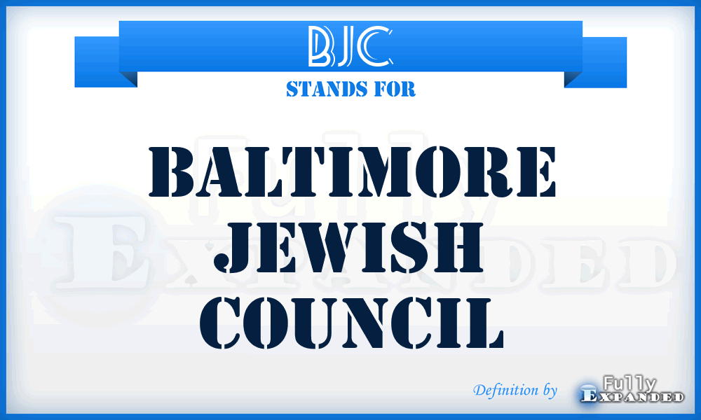 BJC - Baltimore Jewish Council