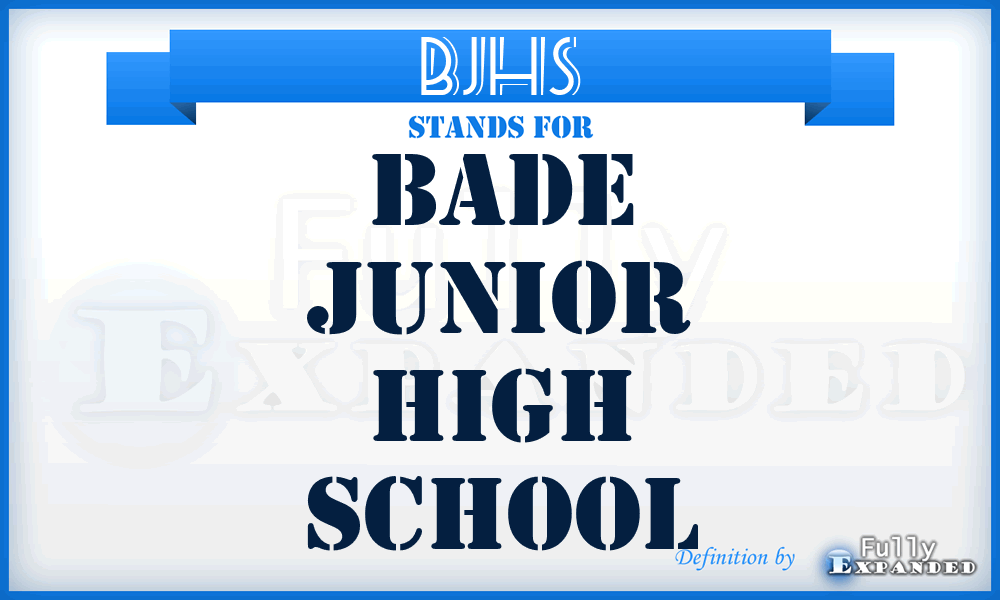 BJHS - Bade Junior High School