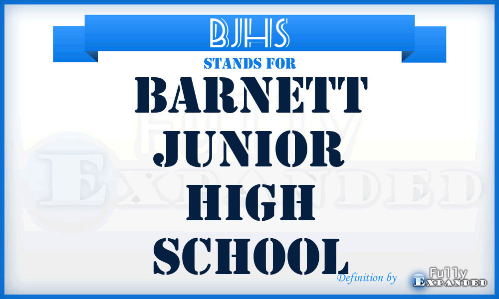 BJHS - Barnett Junior High School