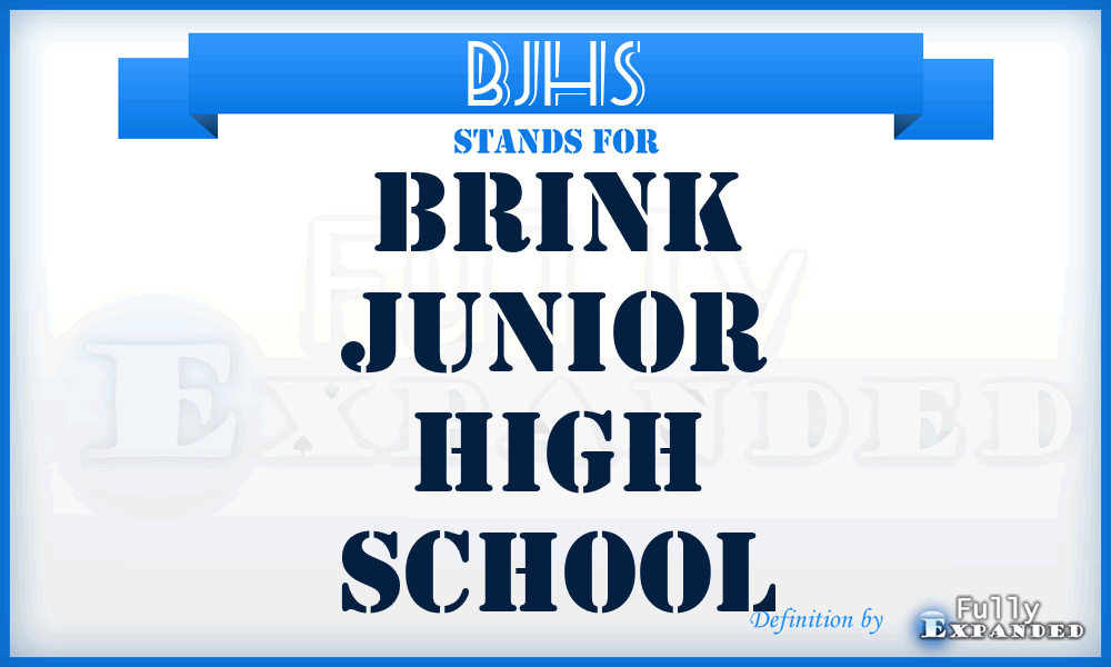 BJHS - Brink Junior High School