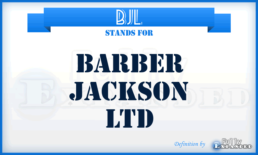 BJL - Barber Jackson Ltd