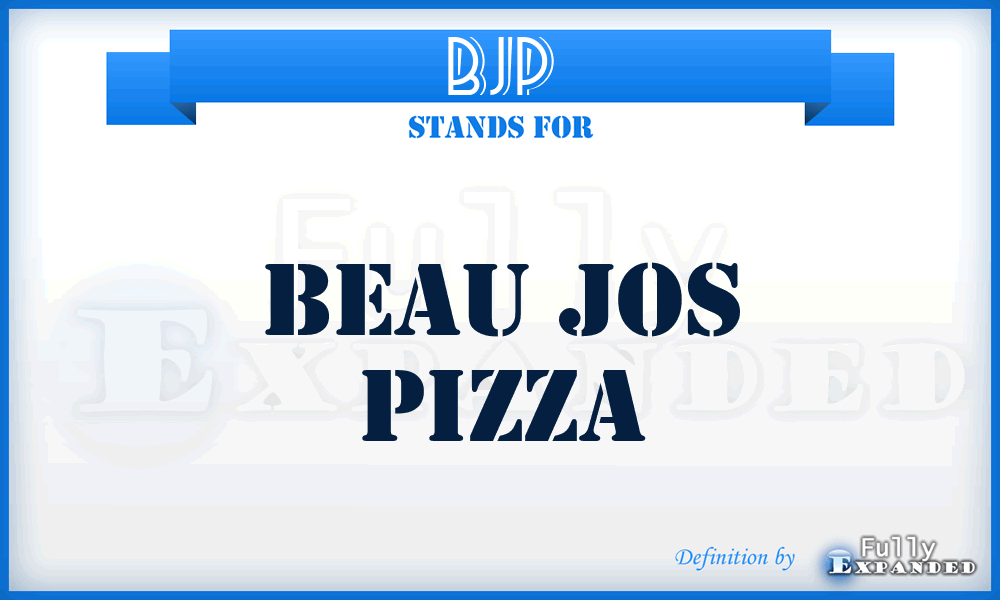 BJP - Beau Jos Pizza