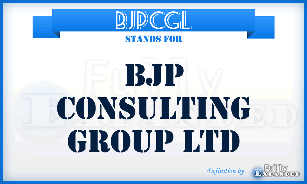 BJPCGL - BJP Consulting Group Ltd