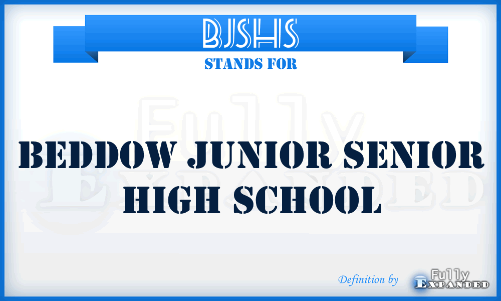 BJSHS - Beddow Junior Senior High School