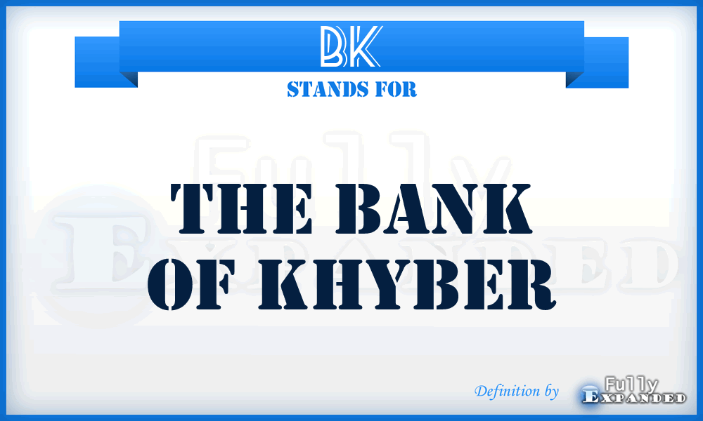 BK - The Bank of Khyber