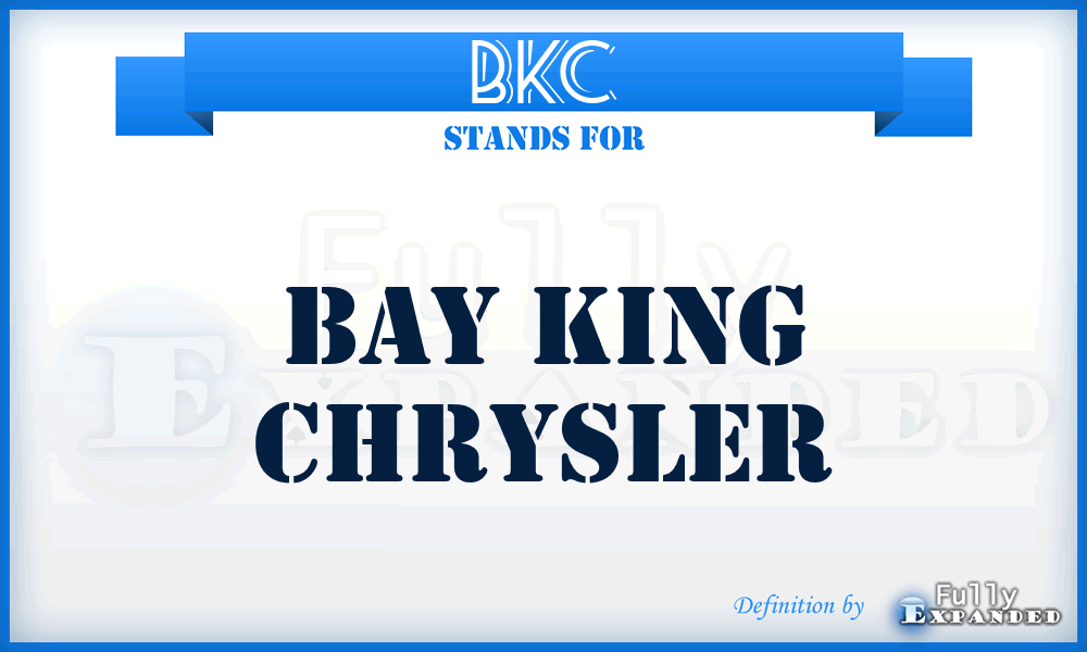 BKC - Bay King Chrysler