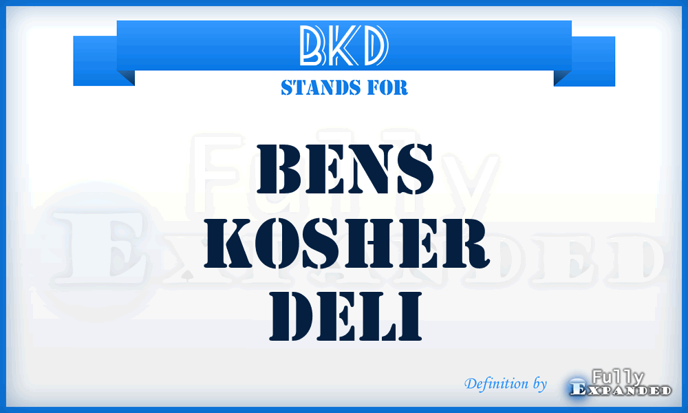 BKD - Bens Kosher Deli